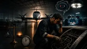 Imagem ilustrativa sobre a fadiga do Mecânico de Aeronaves