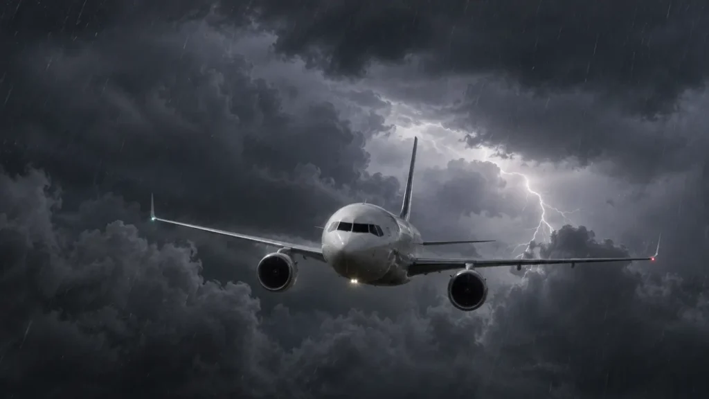 Aeronave na tempestade